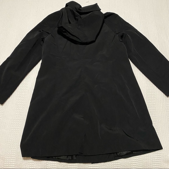 Fog by London Fog Women Medium Black Hoodie Casual Business Long Coat - Picture 3 of 7